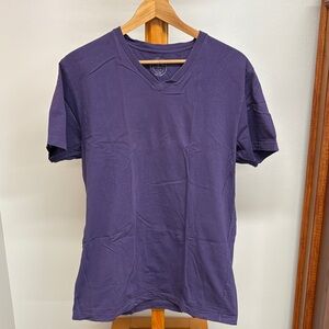 J. Crew Men's V-Neck Tee in Purple Large